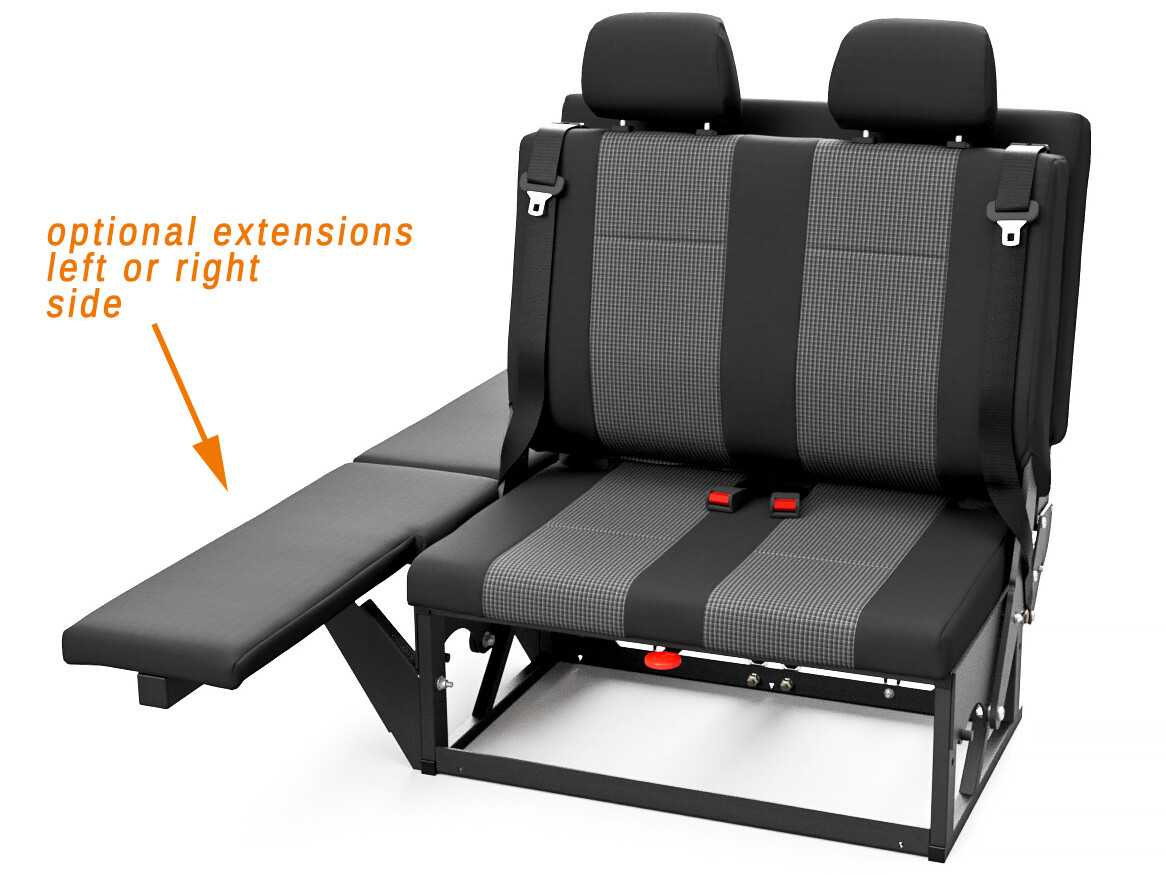 Roll Bed Van Rear Seat Conversion Camper Van Bench Seat Folding