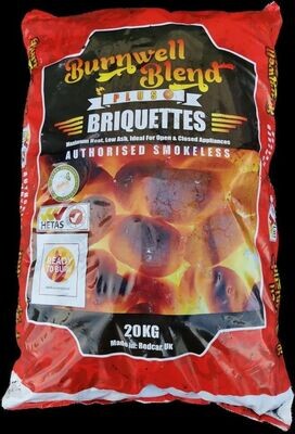 20kg Bag of Burnwell Plus Briquettes