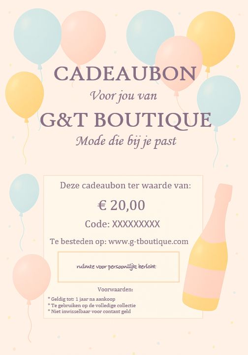 Cadeaubon € 20,00