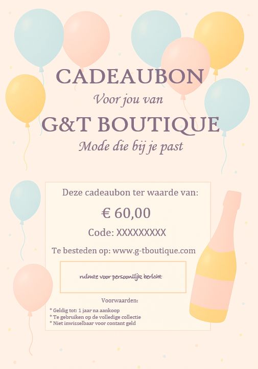 Cadeaubon € 60,00