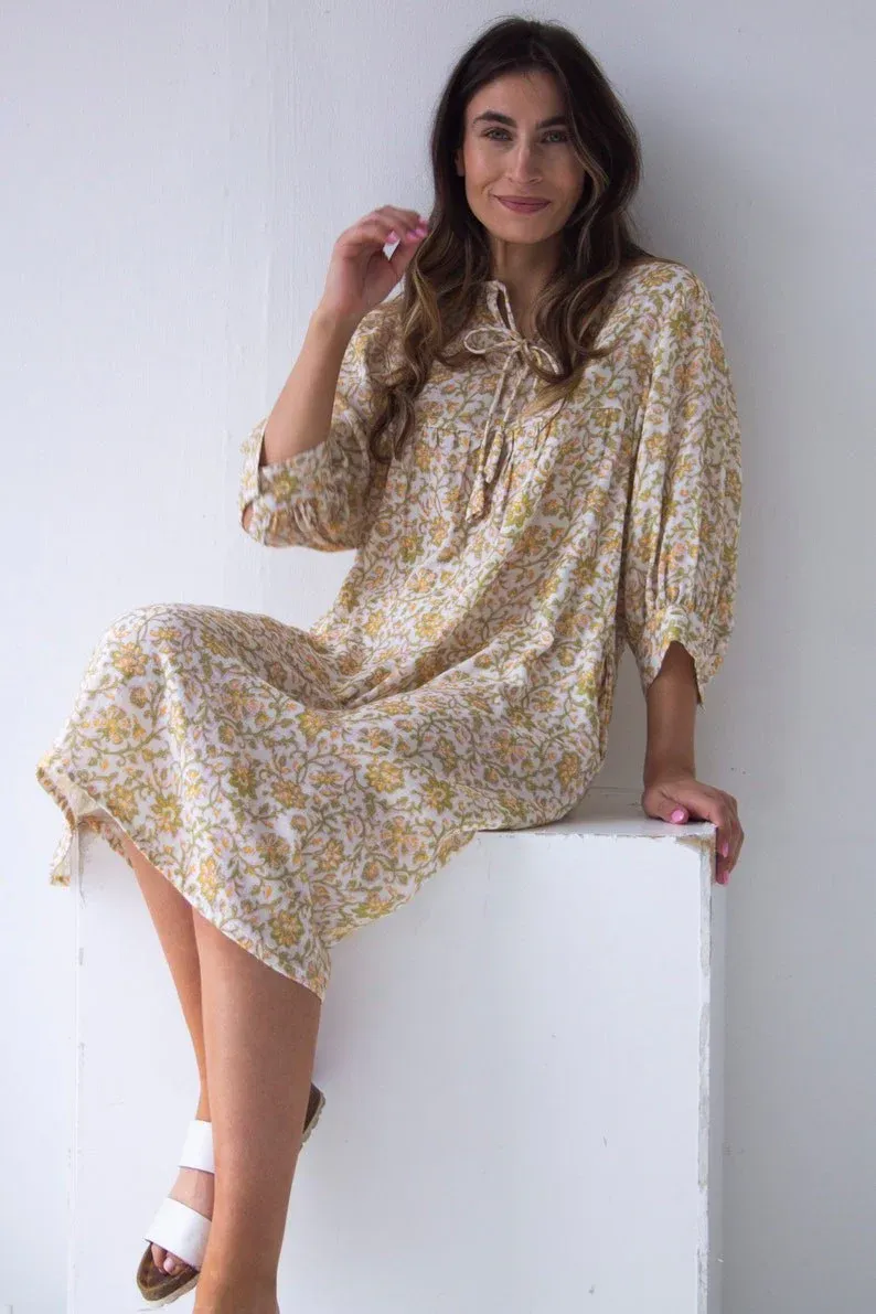 Boho floral beach dresses, flowy midi dresses with pockets, day brunch dresses, wedding guest dresses, casual festival dresses, floral summer dresses…