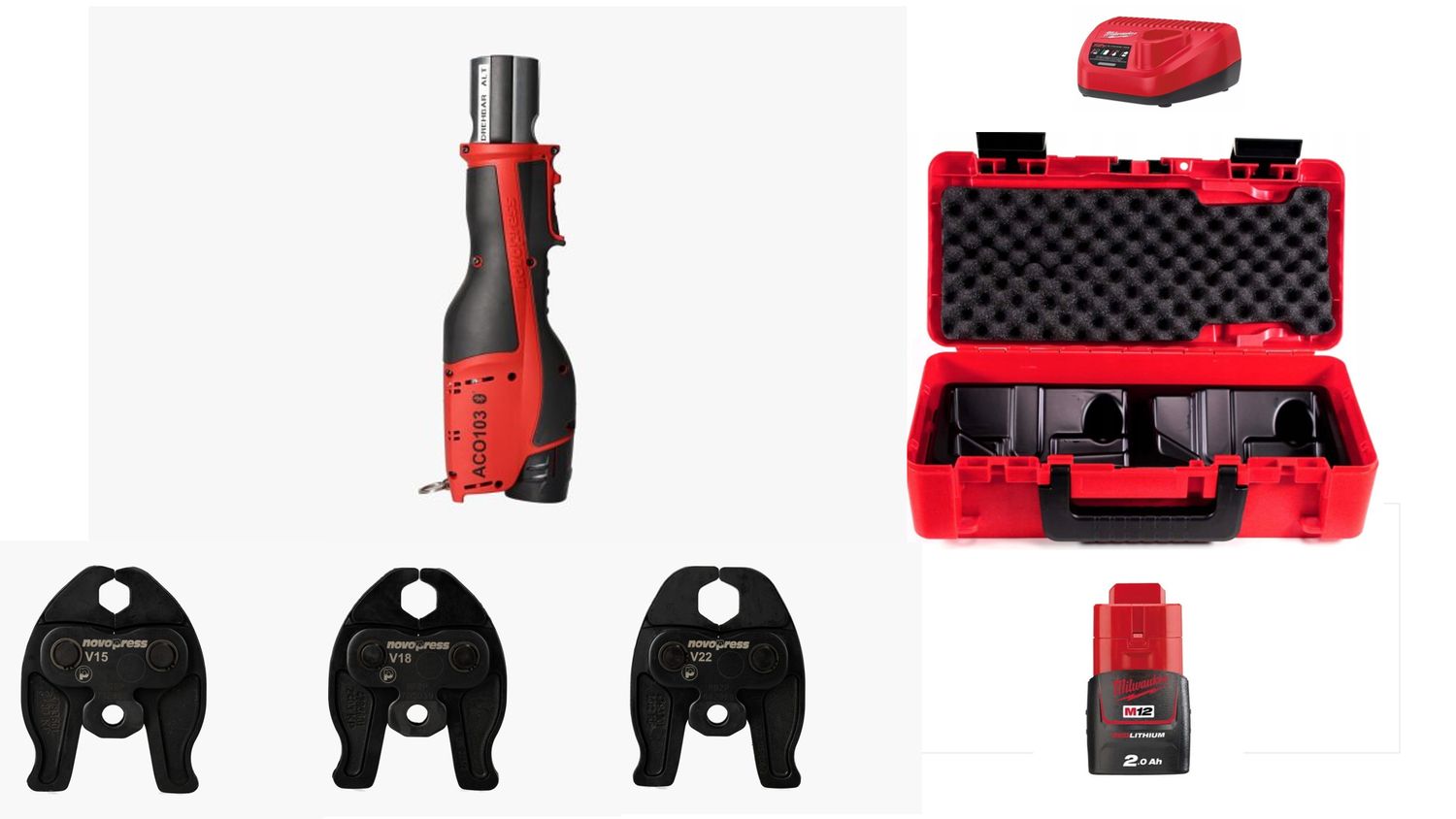 Zestaw ACO103 + Szczęki V15/V18/V22