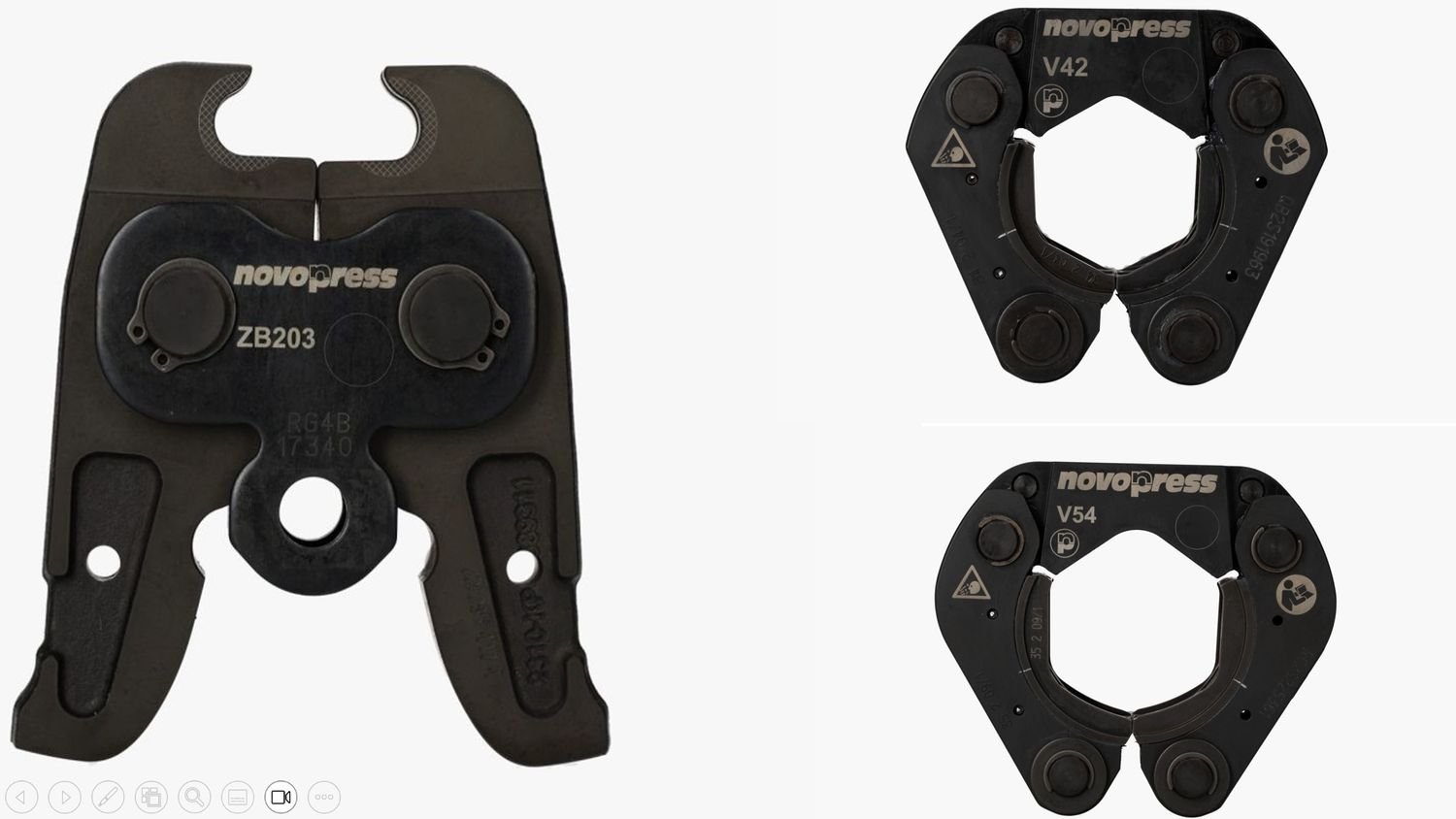 Zestaw tarcz/pierścieni zaciskowych + adapter: PSL V42/54 ZB203 + walizka