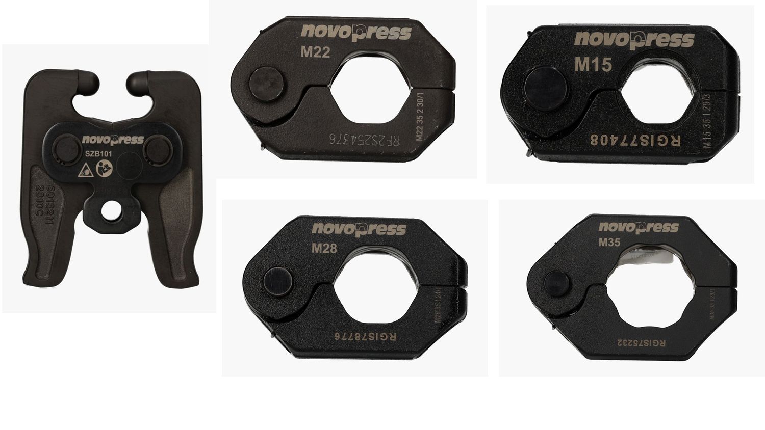 Zestaw obrotowe/wychylne pierścienie zaciskowe + adapter: M15/M22/M28/M35/ SZB101 + walizka