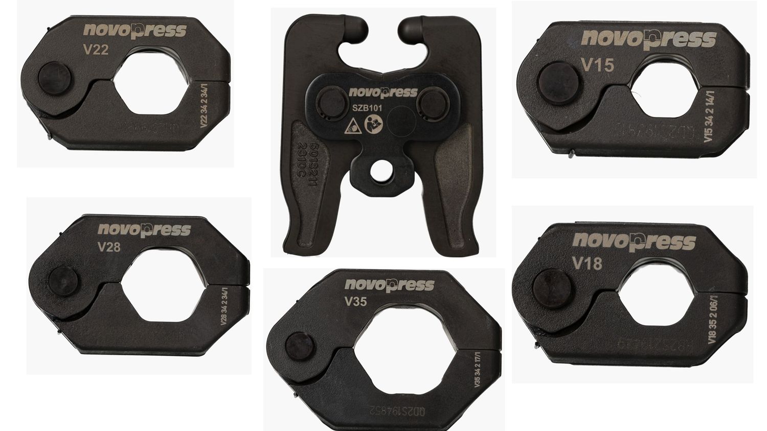 Zestaw obrotowe/wychylne pierścienie zaciskowe + adapter: SPR V15/V18/V22/V28/V35 SZB101 + walizka