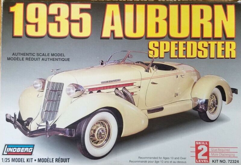Lindberg 1935 Auburn Speedster 1:25 Scale Model #72324