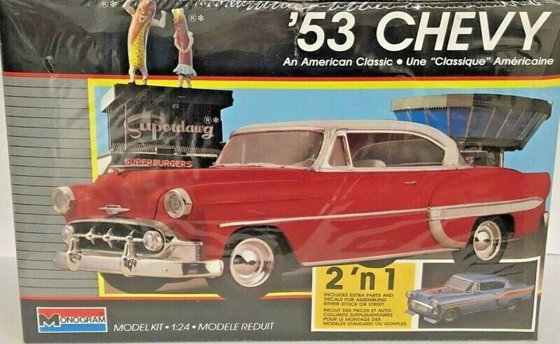 Monogram 2781 1/24 Scale 2 'n 1 '53 Chevy Bel-Aire Hardtop Plastic Model Kit