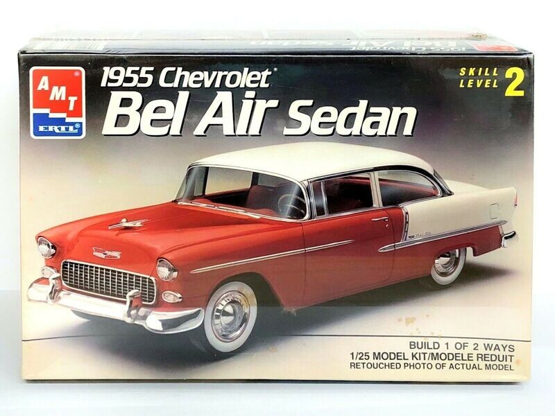 AMT Ertl 6771 1/25 Scale 1955 Chevrolet Bel Air Sedan Plastic Model Kit
