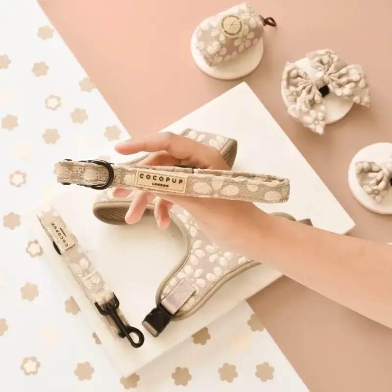 Mocha Flower - Halsband — XS (Puppy)