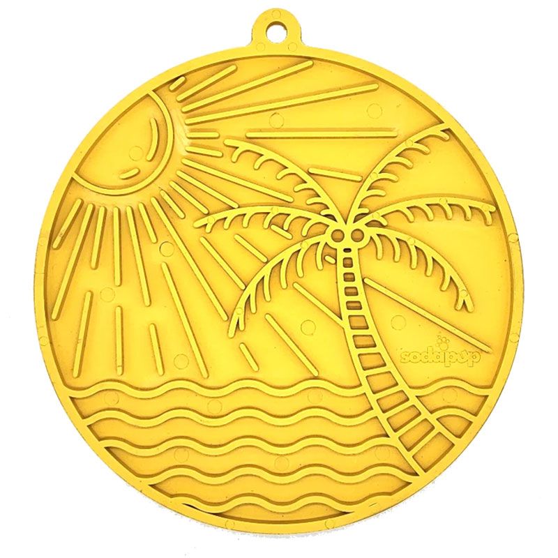 Sodapup Sun ‘N Sea Emat Enrichment Lickmat with Suction Cups – Yellow