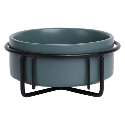 JV BON APPETIT - Keramische Voerbak Metalen Stand - Groen - 400ml
