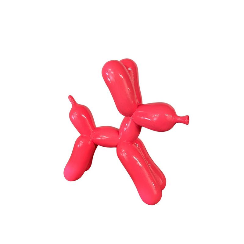 Polyresin ballon hond roze