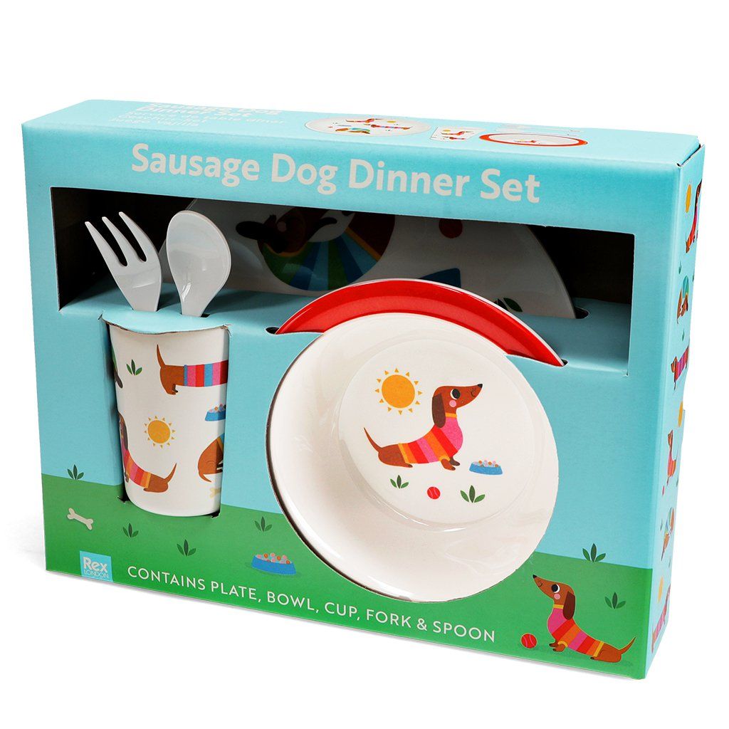 Melamine -diner voor kinderen (5 stuks) – Teckel