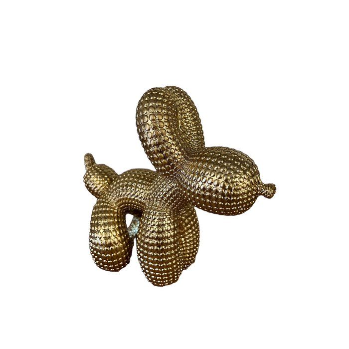 Polyresin -  ballon Hond - goud