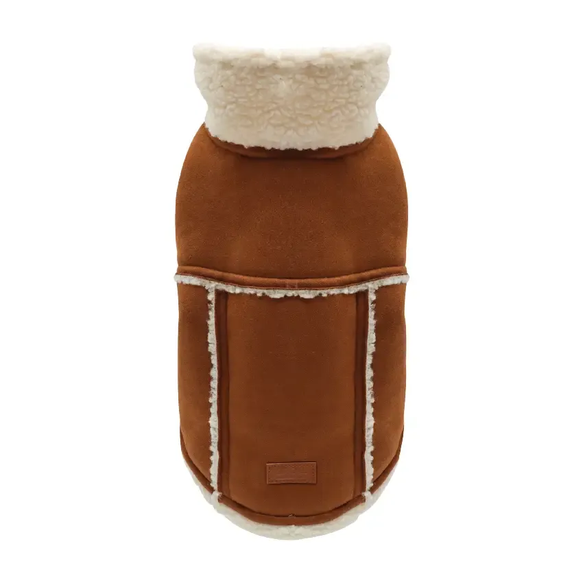 Buitenjas voor honden van imitatiebont