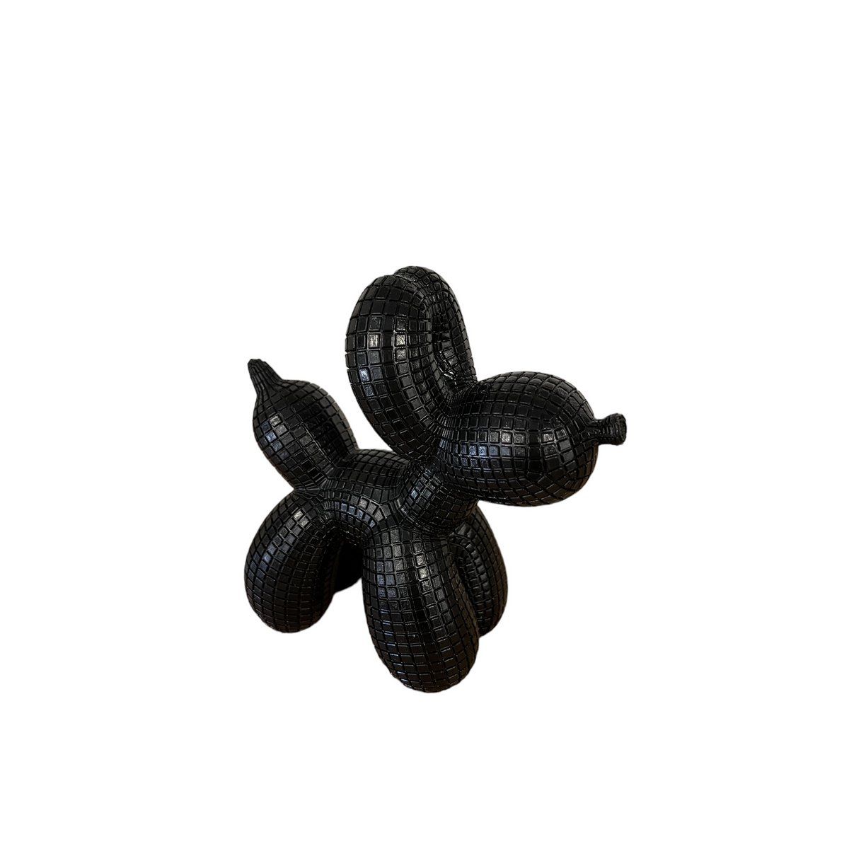 Polyresin ballon hond zwart