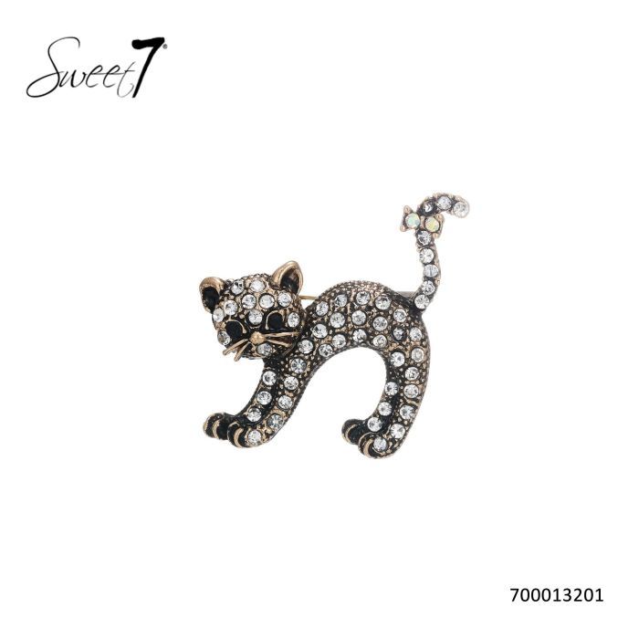 Broche Kat - Zilver