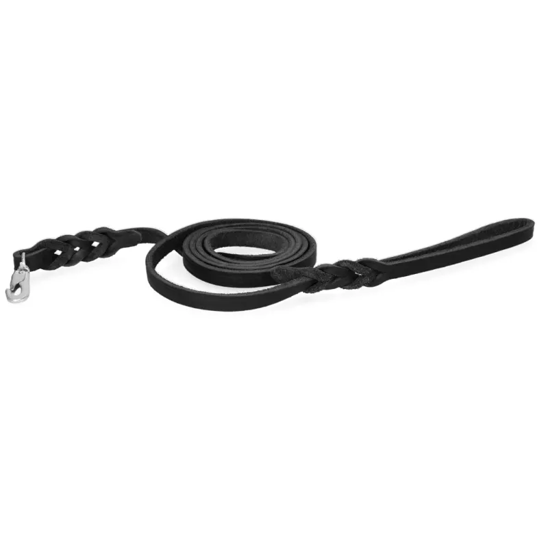 Spotted! - Pro Leren Showlijn - Zwart - 180cm - Kliphaak