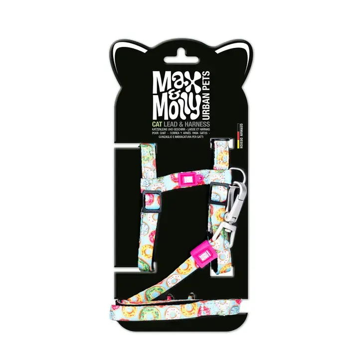 Max &amp; Molly - Cat Harness - Leash Set - Donuts