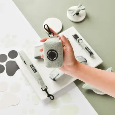 Groen Tweed - Poepzakhouder