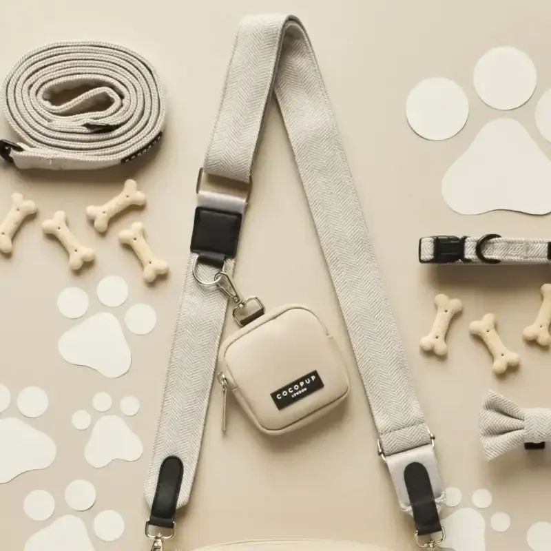 Cocopup - Bruine Tweed - Tassen Riem
