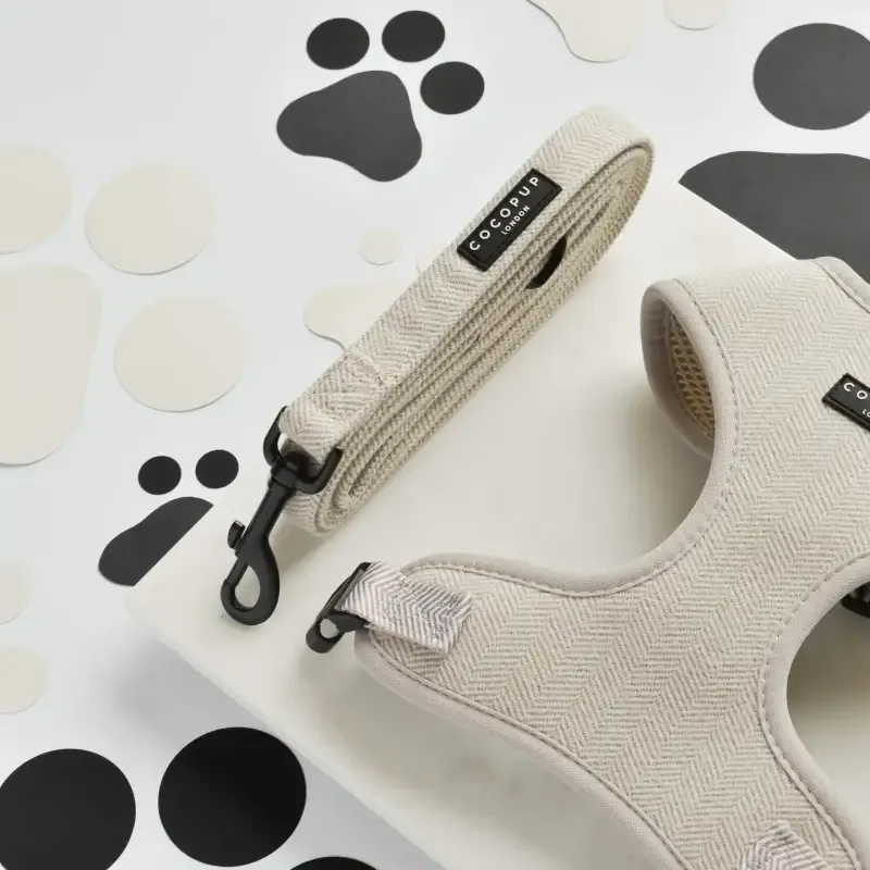 Cocopup - Bruine Tweed Leiband