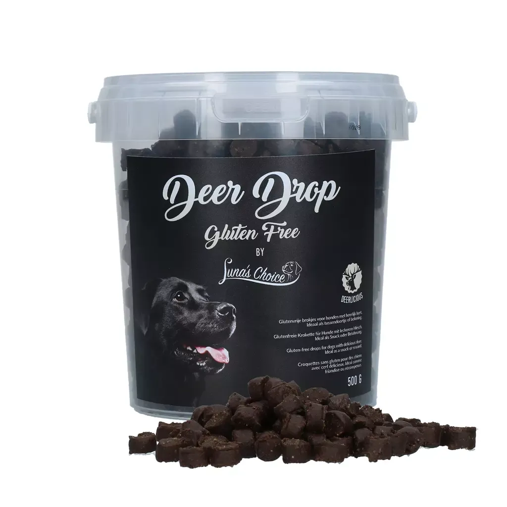 Luna's Choice - Trainer Mix Deer Drop (glutenvrij) 500 gr Luna's Choice - Trainer Mix Deer Drop (glutenvrij) 500 gr