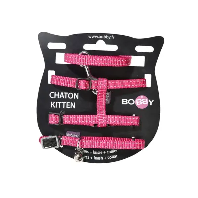 Bobby Safe halsband, tuigje en riemset voor katten Bobby Safe halsband, tuigje en riemset voor katten