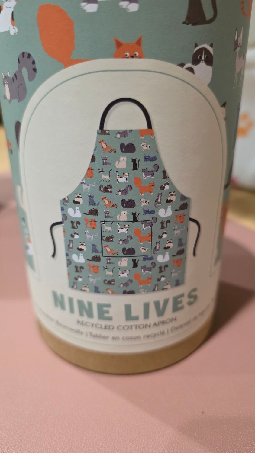 Schort van gerecycled katoen - Kattenliefhebber