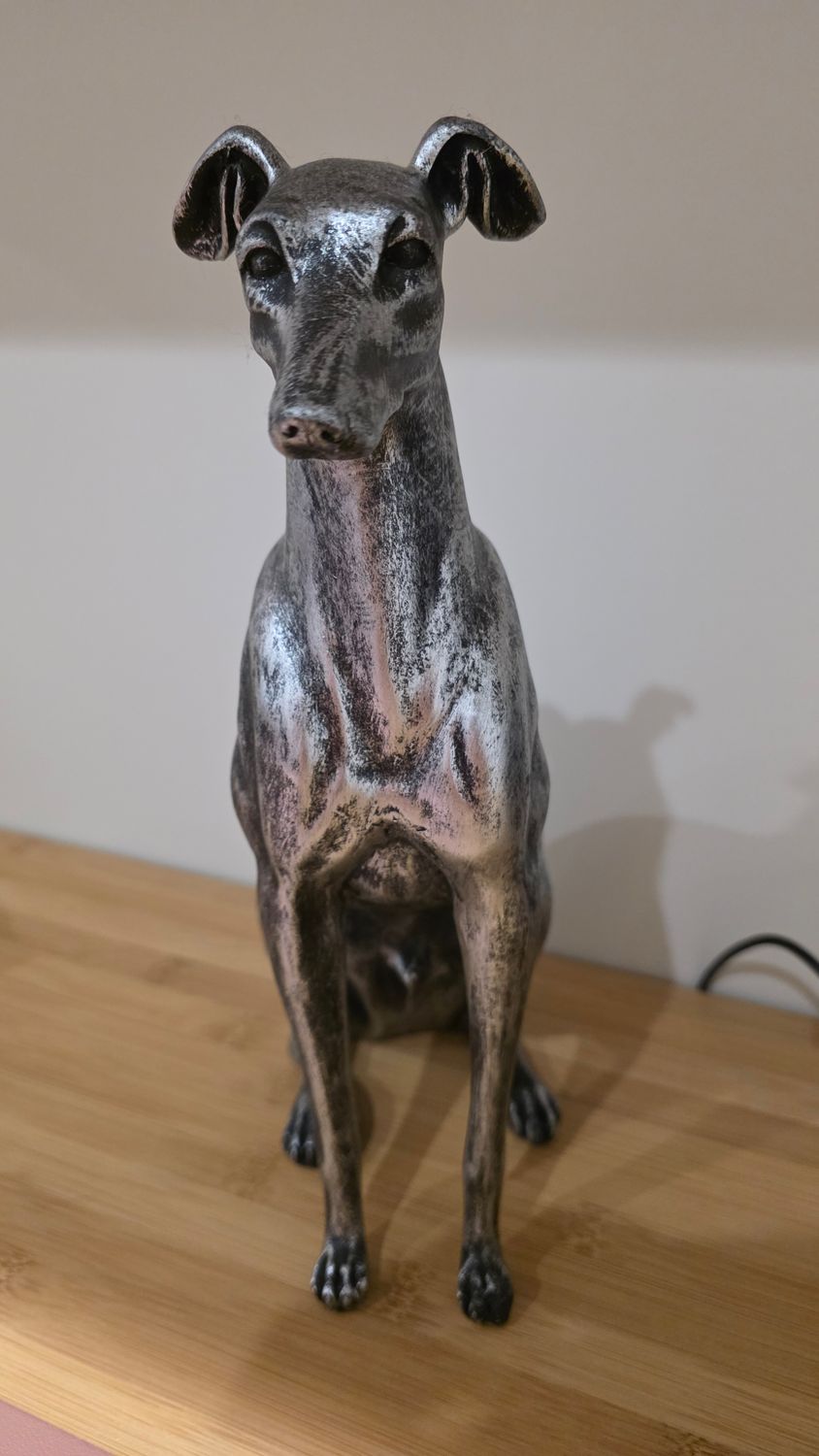 Decoratie windhond - Zilver