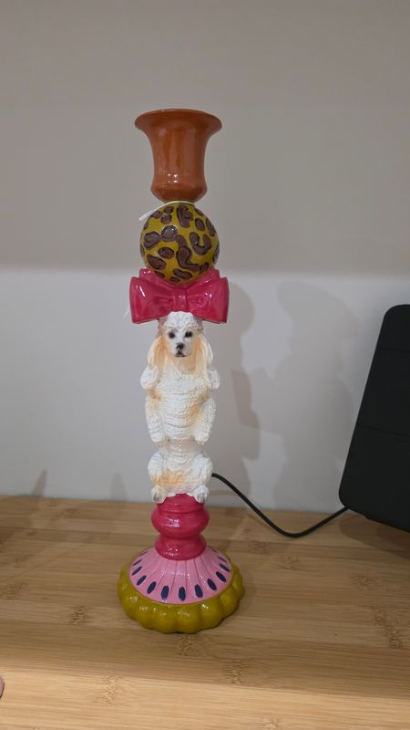 Kersten - kandelaar Hondje - Poedel - 10,5x36 cm