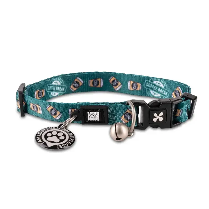 Max & Molly - Smart ID Cat Collar - Coffee Break Max & Molly - Smart ID Cat Collar - Coffee Break