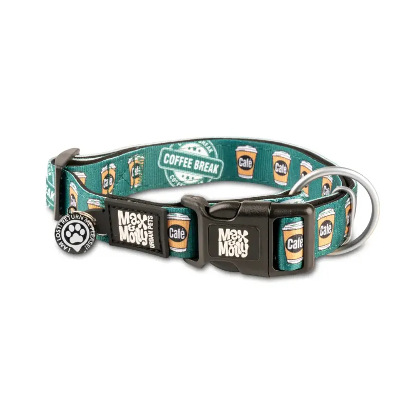 Max & Molly - Smart ID Collar - Coffee Break Max & Molly - Smart ID Collar - Coffee Break