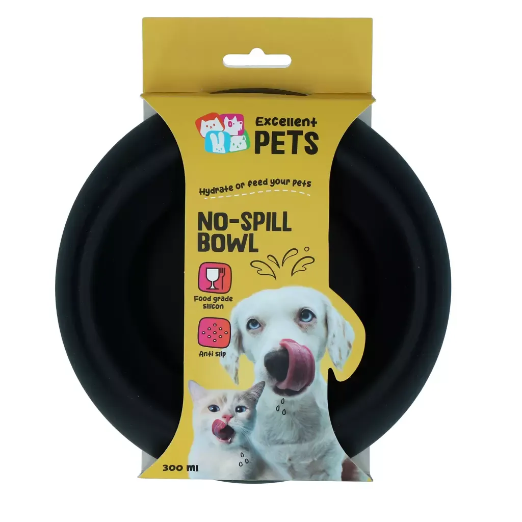 Excellent Pets No-Spill Bowl 300ml Antraciet S