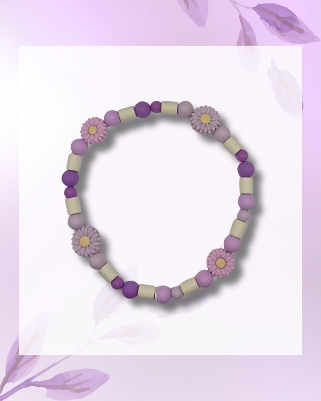 No.16 Daisy Lilac – Natuurlijke EM-X Anti-Tekenband - 36cm No.16 Daisy Lilac – Natuurlijke EM-X Anti-Tekenband - 36cm