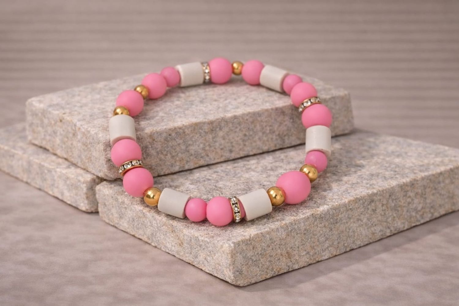 No.22 Pink Glam – Natuurlijke EM-X Anti-Tekenband - 26cm