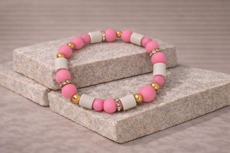 No.22 Pink Glam – Natuurlijke EM-X Anti-Tekenband - 26cm No.22 Pink Glam – Natuurlijke EM-X Anti-Tekenband - 26cm