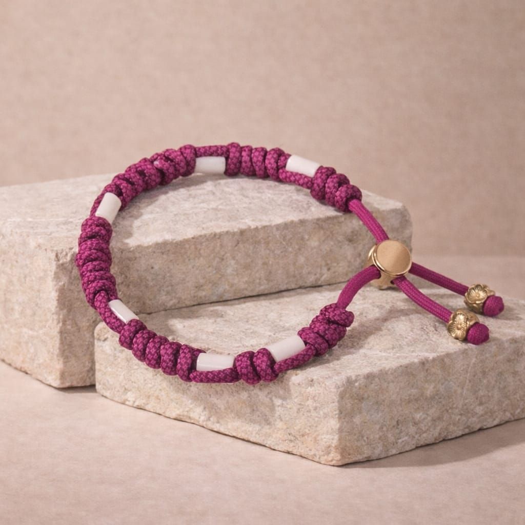 No.07 Pink Velvet – Natuurlijke EM-X Anti-Tekenband - 26/30cm