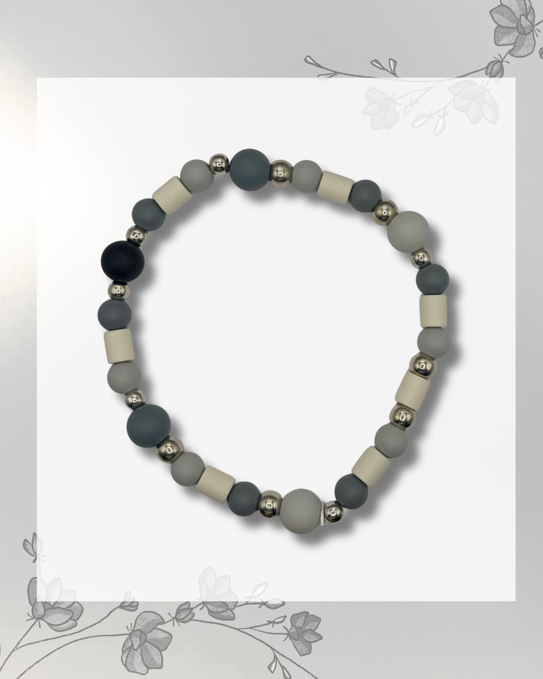 No.14 Silver Mist – Natuurlijke EM-X Anti-Tekenband - 36cm No.14 Silver Mist – Natuurlijke EM-X Anti-Tekenband - 36cm