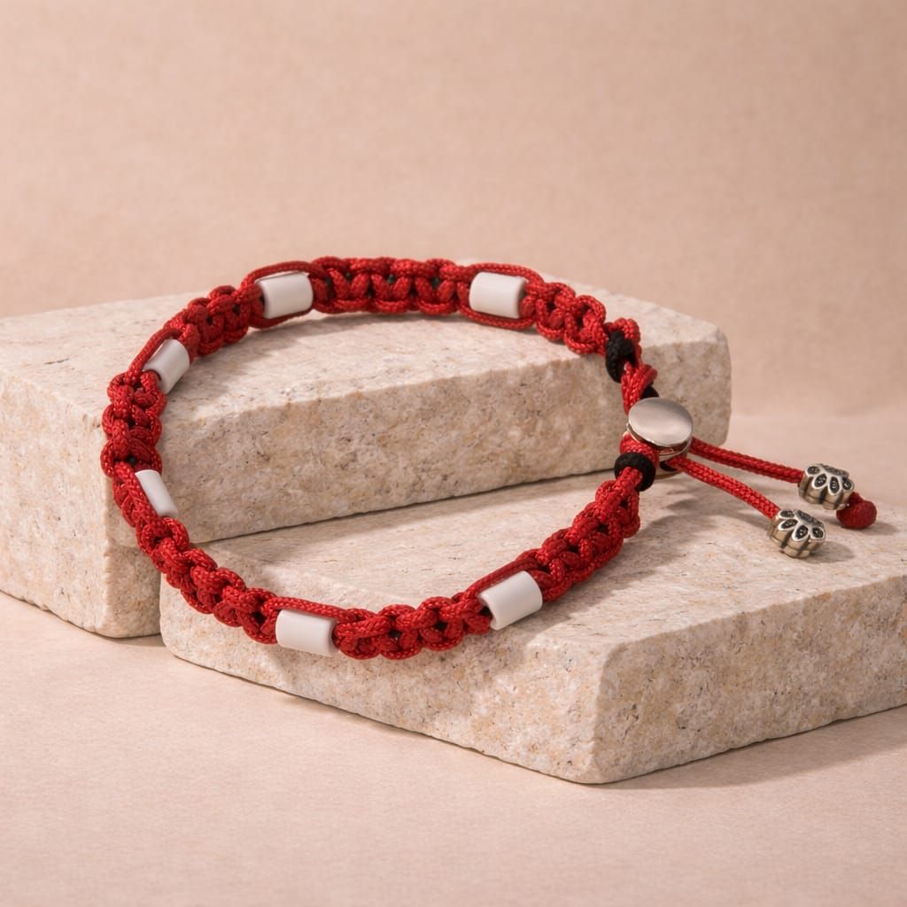 No.09 Ruby Glow – Natuurlijke EM-X Anti-Tekenband - 28/32cm