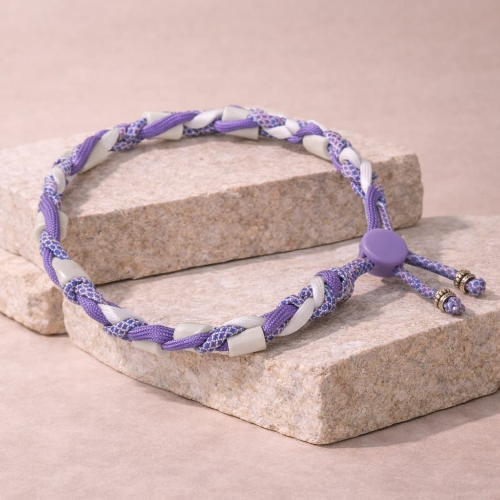 No.13 Violet Twist – Natuurlijke EM-X Anti-Tekenband - 28/32cm