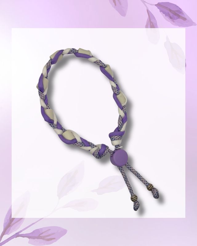 No.13 Violet Twist – Natuurlijke EM-X Anti-Tekenband - 28/32cm No.13 Violet Twist – Natuurlijke EM-X Anti-Tekenband - 28/32cm