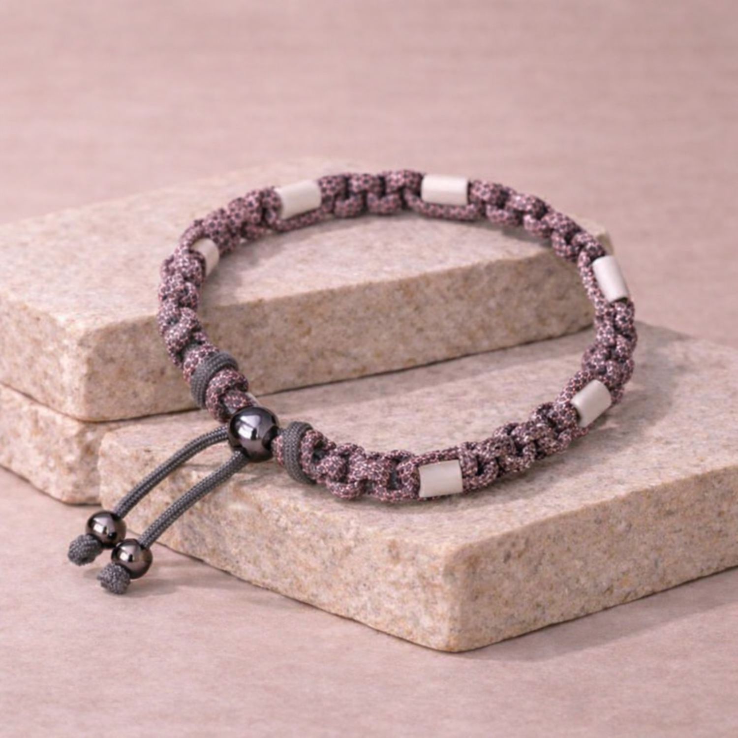 NO.30 Rose Stone - Natuurlijke EM-X Anti-Tekenband - 25/29cm
