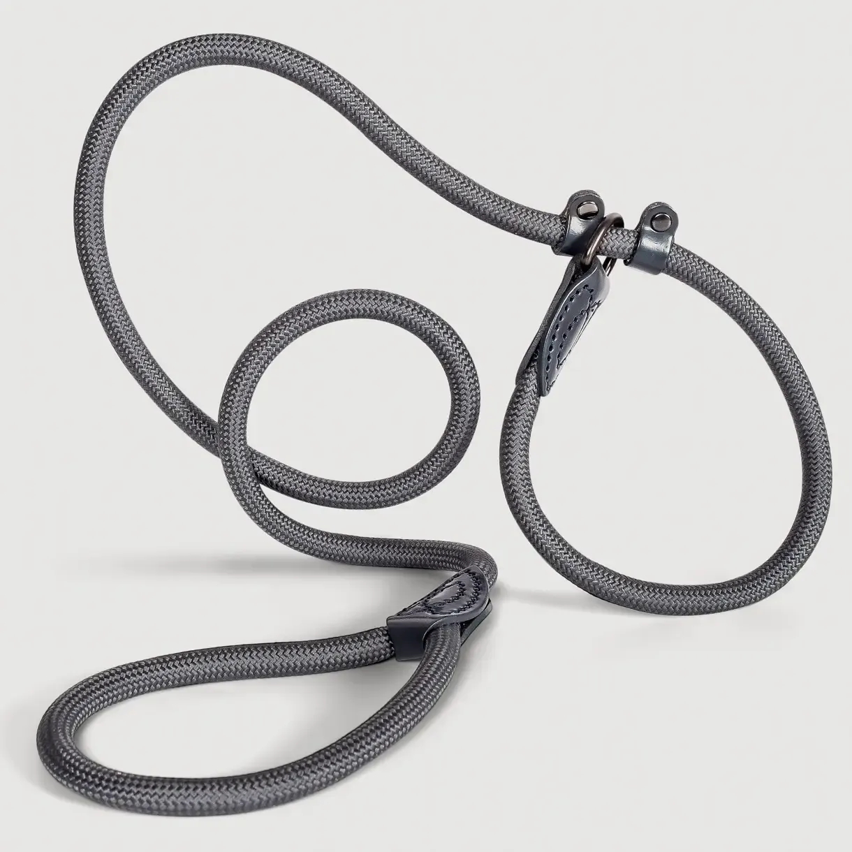 ne&amp;no - Retriever riem - Touwen riem met geïntegreerde halsband - 8mm (tot 5kg)