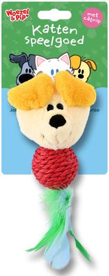 Woezel &amp; Pip - Pip - Speelbal + veren + catnip + ritsel - 23cm