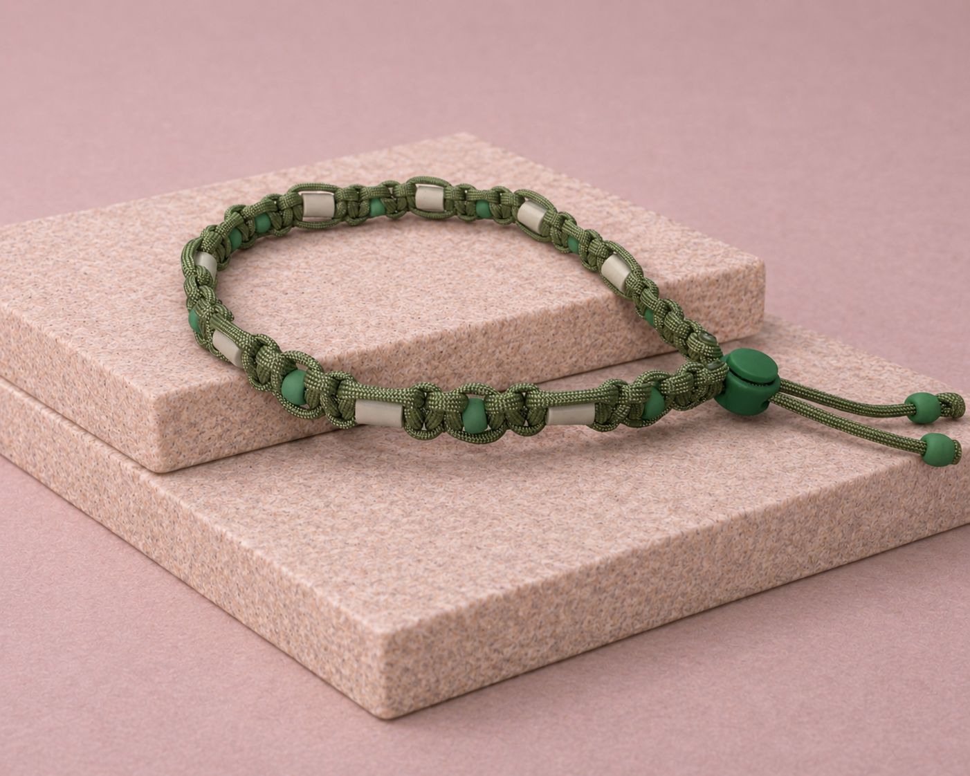 No.33 Green Olive – Natuurlijke EM-X Anti-Tekenband - 44/48cm
