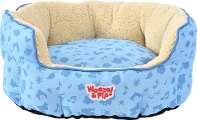 Woezel &amp; Pip - slaapmand rond blauw 60cm