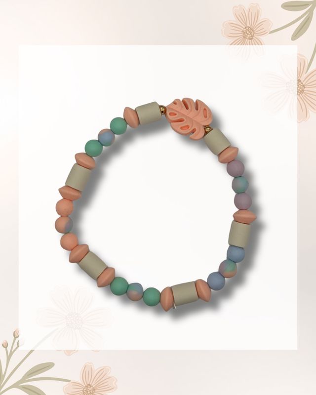No.07 Pastel Palm – Natuurlijke EM-X Anti-Tekenband - 30cm No.07 Pastel Palm – Natuurlijke EM-X Anti-Tekenband - 30cm
