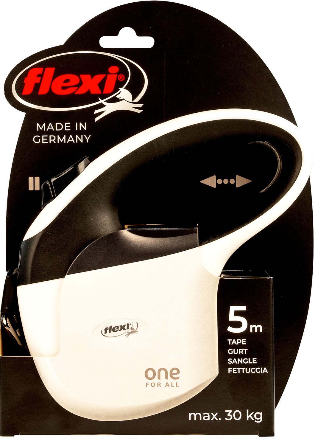 Flexi rollijn - One For All - tape zwart/wit - 5 meter Flexi rollijn - One For All - tape zwart/wit - 5 meter