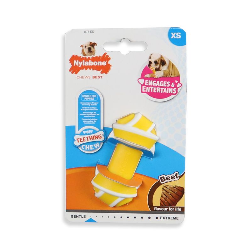 Nylabone - Puppy dental alternative - knot xs beef